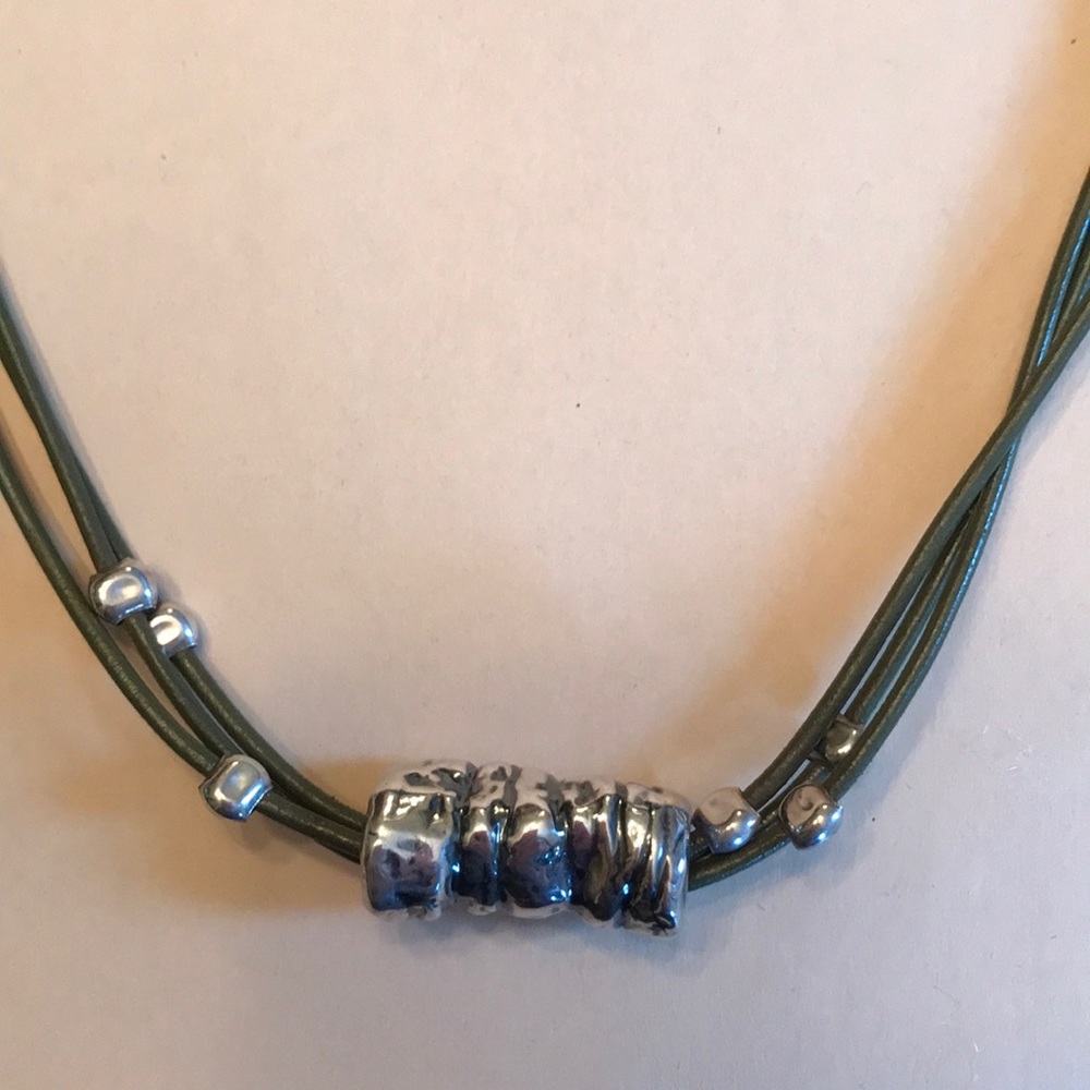 Silpada SS Slide and Beads Necklace